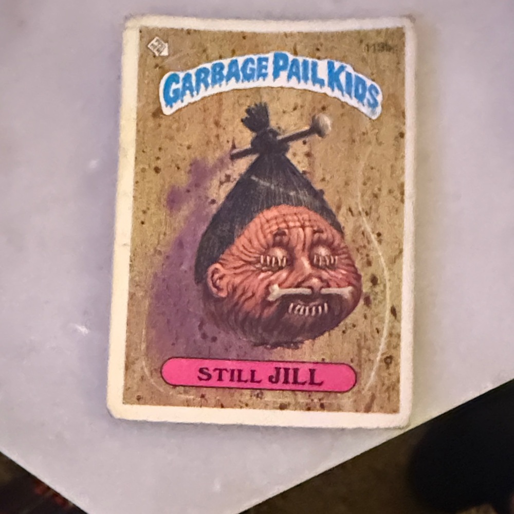 Garbage Pail Kids Still Jill Trading Card - Brown and Pink